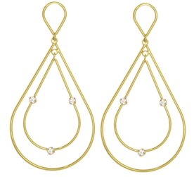 Brinco Prata Mil Gotas Fio Com Strass Dourado Menor preço em Brinco Prata Mil Gotas Fio Com Strass Dourado