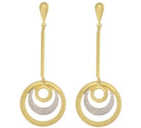 Brinco Prata Mil Palito E Redondo 20Mm Vazado Com Ródio Dourado Menor preço em Brinco Prata Mil Palito E Redondo 20Mm Vazado Com Ródio Dourado