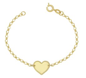 Gargantilha Prata Mil Com Coração 12Mm Liso Dourado Menor preço em Gargantilha Prata Mil Com Coração 12Mm Liso Dourado