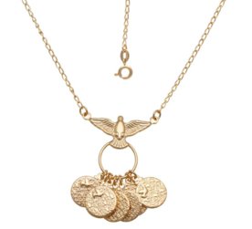 Gargantilha Prata Mil Espírito Santo E Cacho Com 7 Dons Dourado Menor preço em Gargantilha Prata Mil Espírito Santo E Cacho Com 7 Dons Dourado