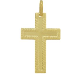 Pingente Prata Mil Cruz Centro Liso Borda Reticulada Dourado Menor preço em Pingente Prata Mil Cruz Centro Liso Borda Reticulada Dourado