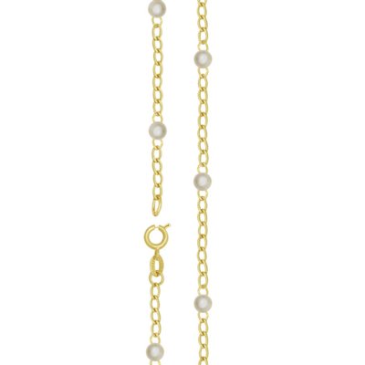 Menor preço em Pulseira Prata Mil De Pérola Dourado