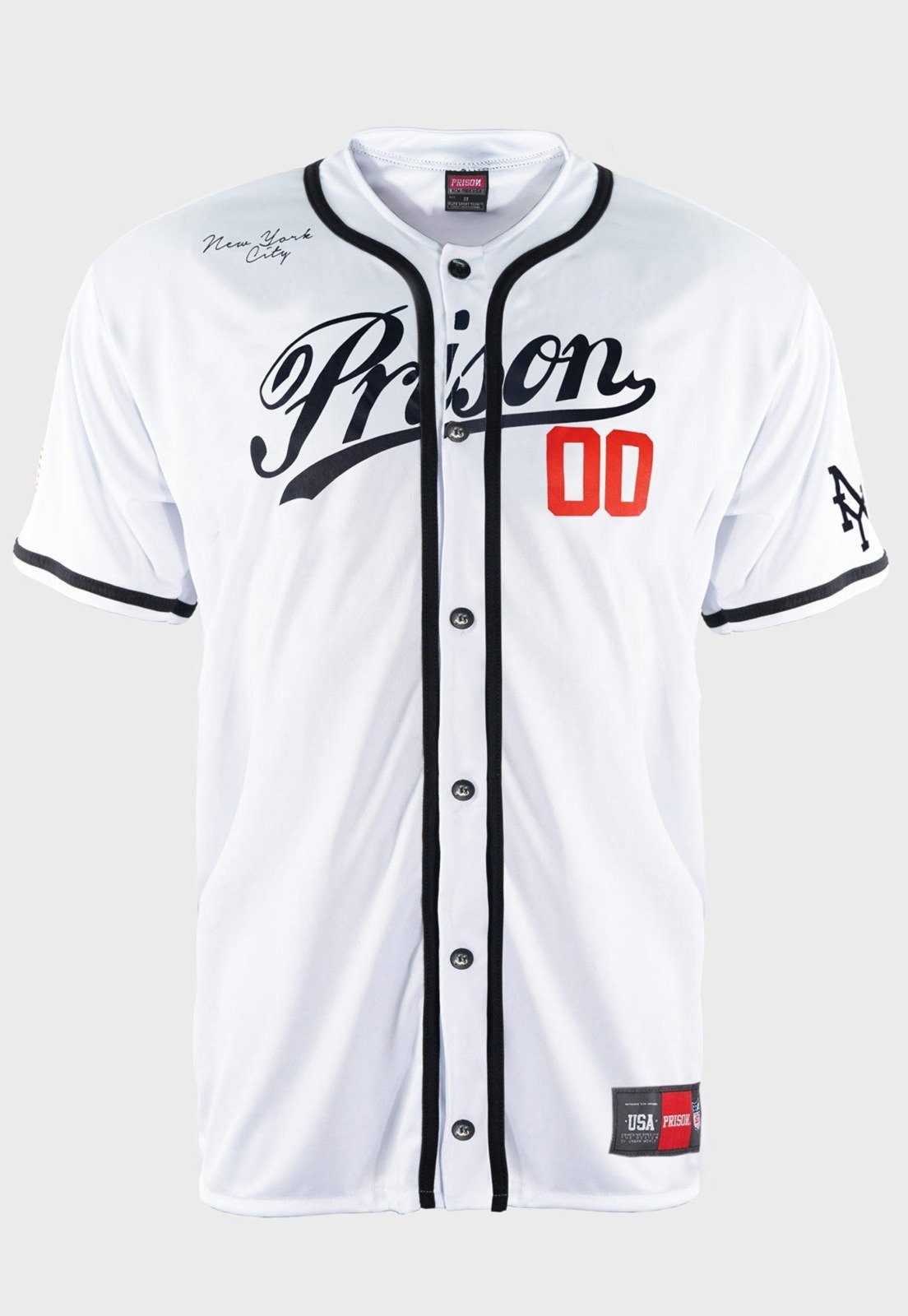 Camisa de Baseball Prison NYC 00 White