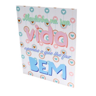 Placa Decorativa Branca Faz Bem Prolab Gift Menor preço em Placa Decorativa Branca Faz Bem Prolab Gift