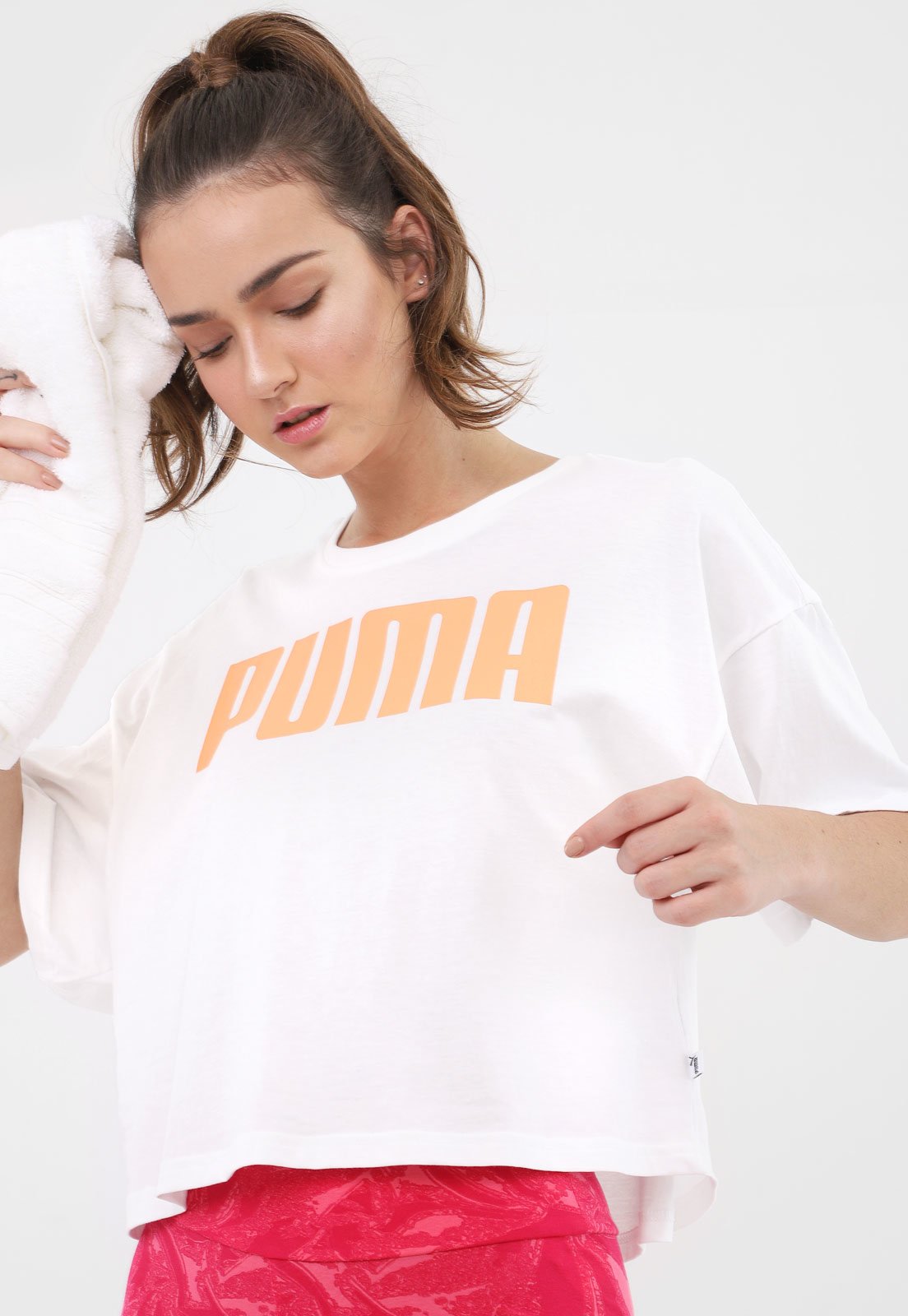 blusa branca da puma