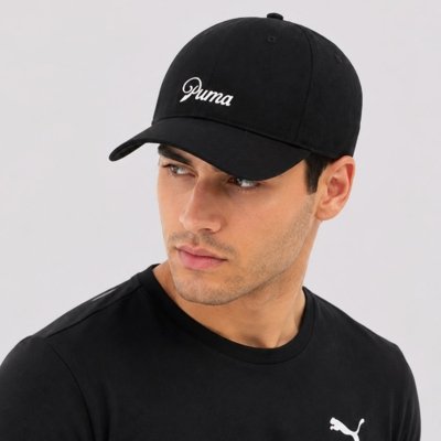 Boné Puma Script Logo Dad Preto