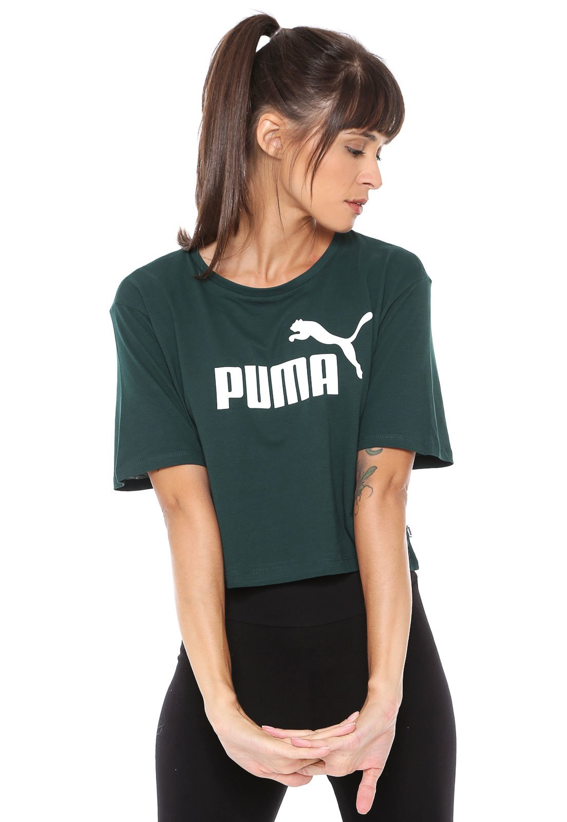 camiseta cropped puma