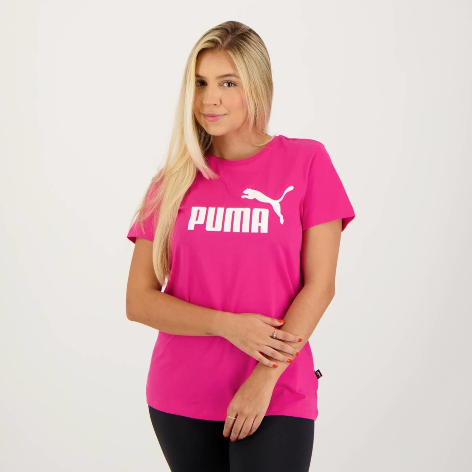 Camiseta puma feminina store rosa