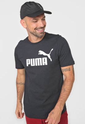 Camiseta Puma Ess Logo Preta Menor preço em Camiseta Puma Ess Logo Preta