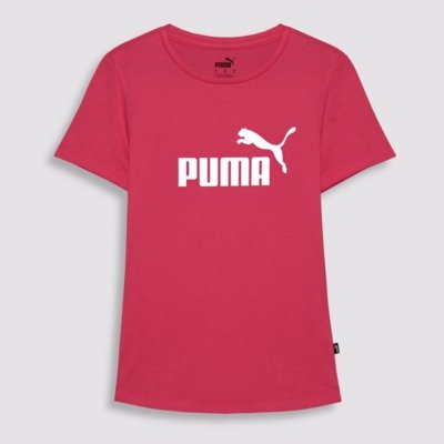 Camiseta Puma Ess Logo Tee Infantil Rosa