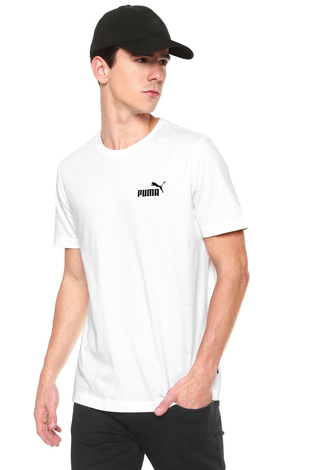 camiseta puma branca feminina