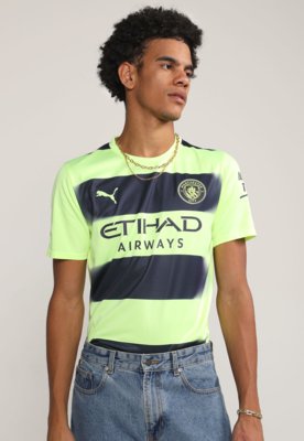 Camiseta Puma Manchester City Football Club Verde Menor preço em Camiseta Puma Manchester City Football Club Verde