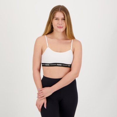 Kit 2 Top Puma Com Alça Regulável Preto e Branco