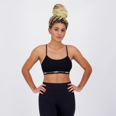 Kit 2 Top Puma Com Alça Regulável Preto e Branco