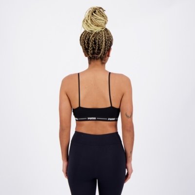 Kit 2 Top Puma Com Alça Regulável Preto e Branco