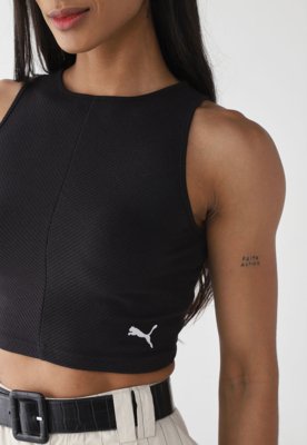 Regata Puma Ajustada Wardrobe Ribbed Preta