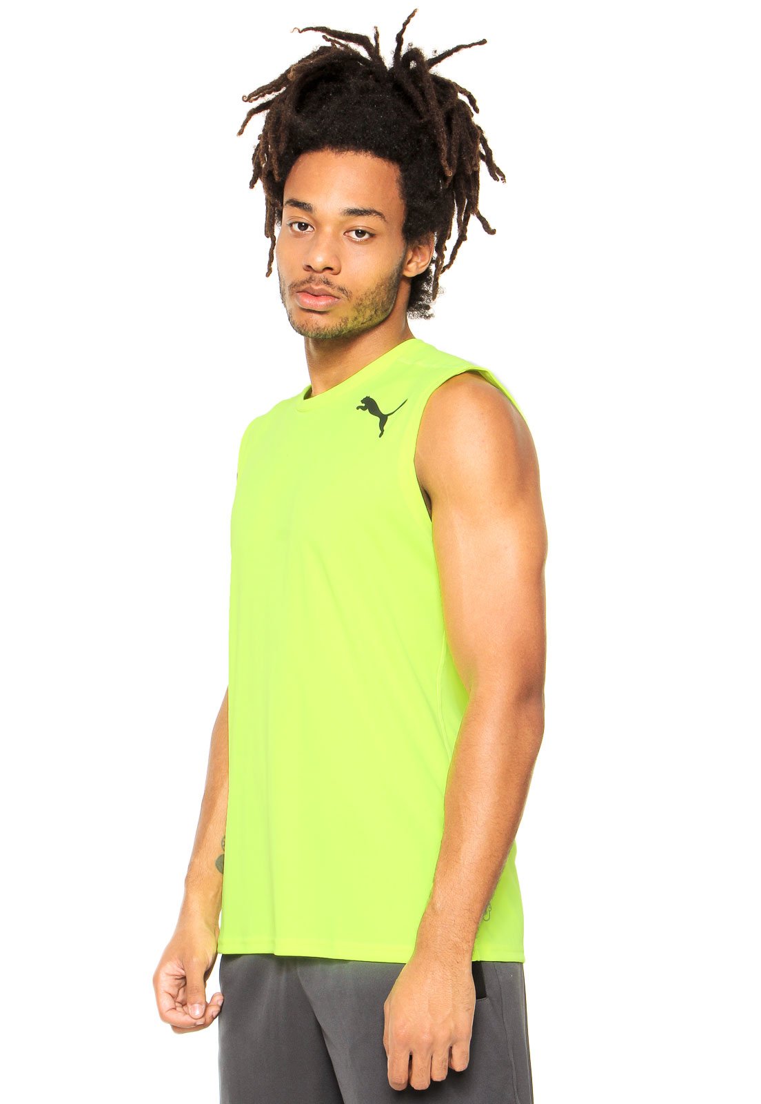 Regata Puma Sports Essential Sleeveles Verde - Compre Agora