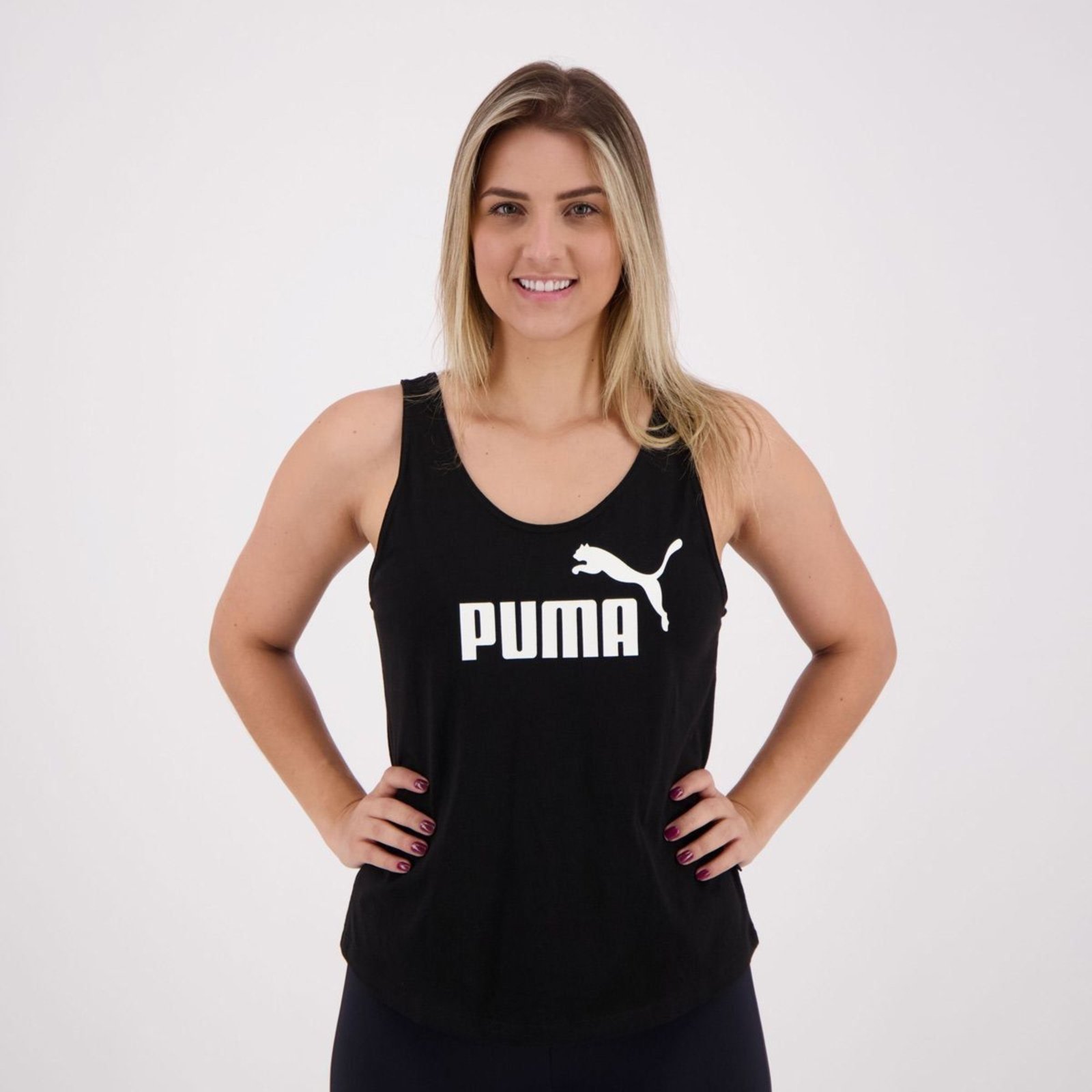 Regata Puma Essentials Tank Feminina Preta - Compre Agora