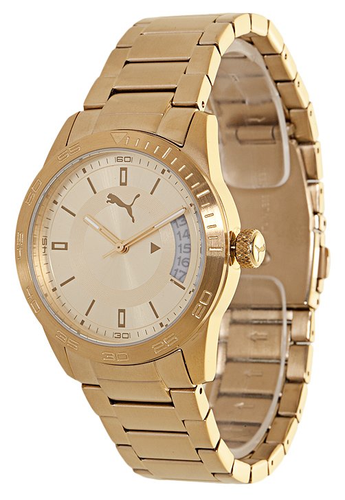 Relogio puma clearance dourado feminino