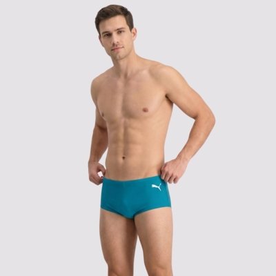 Sunga Puma Lateral Larga Azul Turquesa