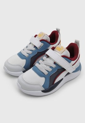 Tênis Infantil Puma X-RAY AC PS Azul e Branco