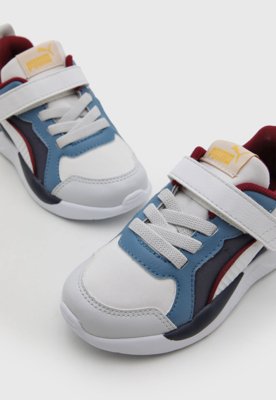Tênis Infantil Puma X-RAY AC PS Azul e Branco