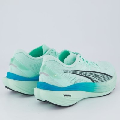 Tênis Puma Deviate Nitro 3 Verde e Azul