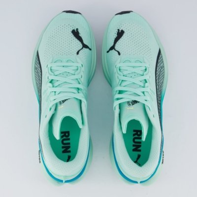 Tênis Puma Deviate Nitro 3 Verde e Azul