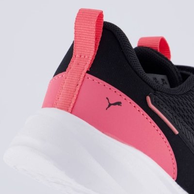 Tênis Puma Flyer 3 Infantil Preto e Rosa