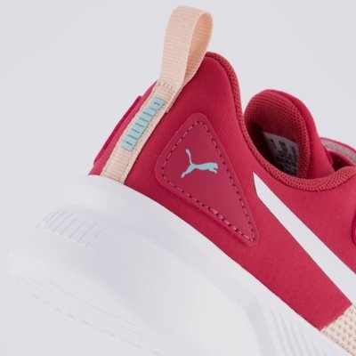 Tênis Puma Flyer Runner V PS Infantil Rosa e Branco