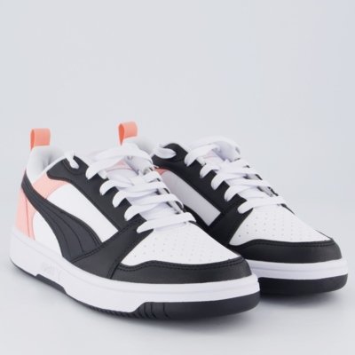 Tênis Puma Rebound V6 Feminino Preto e Rosa