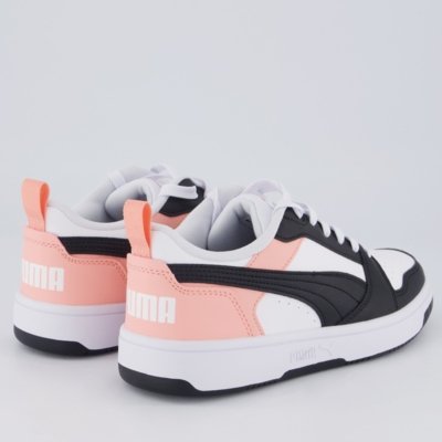 Tênis Puma Rebound V6 Feminino Preto e Rosa