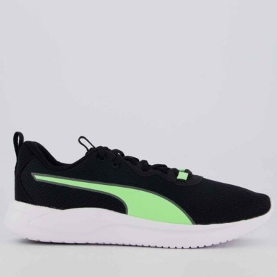 Tênis Puma Resolve Smooth Preto e Verde