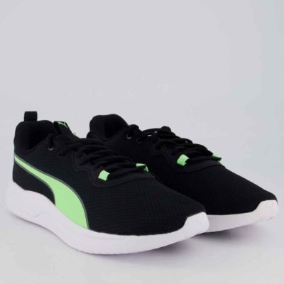 Tênis Puma Resolve Smooth Preto e Verde