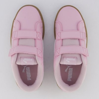 Tênis Puma Rickie Classic V PS Infantil Rosa e Branco