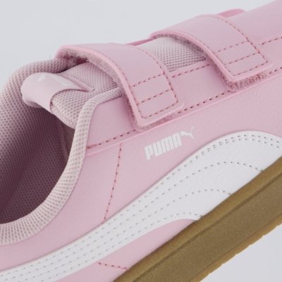 Tênis Puma Rickie Classic V PS Infantil Rosa e Branco