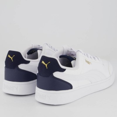 Tênis Puma Shuffle Branco e Dourado