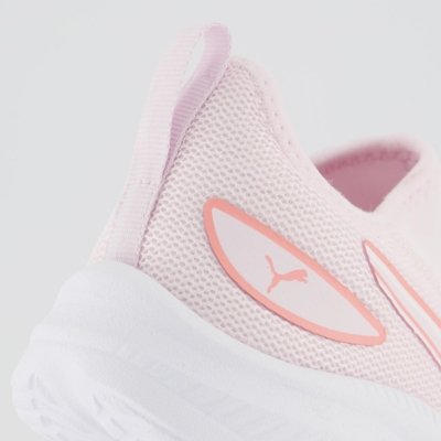 Tênis Puma Sky Runner Slip On Bold Bdp Infantil Rosa e Branco