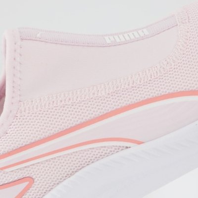 Tênis Puma Sky Runner Slip On Bold Bdp Infantil Rosa e Branco