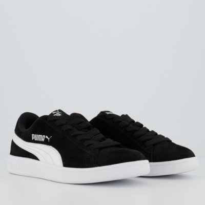 Tênis Puma Smash V2 Preto e Branco