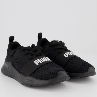 Tênis Puma Wired Run PS BDP Infantil Preto