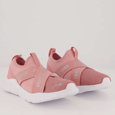 Tênis Puma Wired Run Slip-ON PS BDP Infantil Rosa