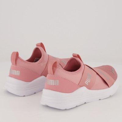 Tênis Puma Wired Run Slip-ON PS BDP Infantil Rosa