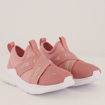 Tênis Puma Wired Slip-ON BDP Infantil Rosa