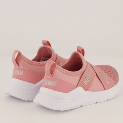 Tênis Puma Wired Slip-ON BDP Infantil Rosa