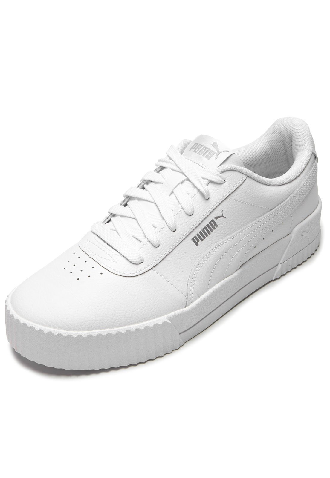 Tenis branco hot sale couro