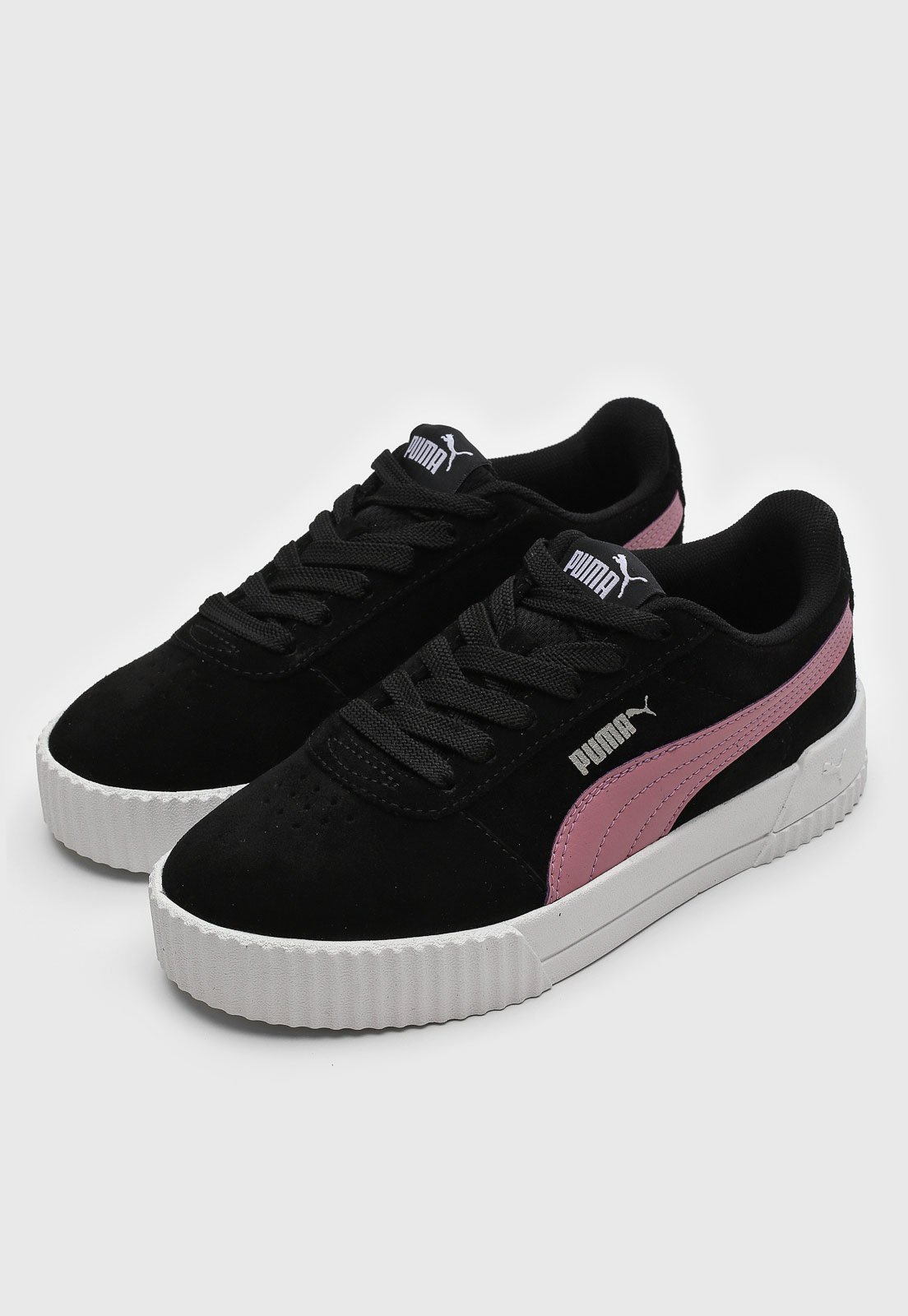 Tenis puma rosa com cadarço outlet de