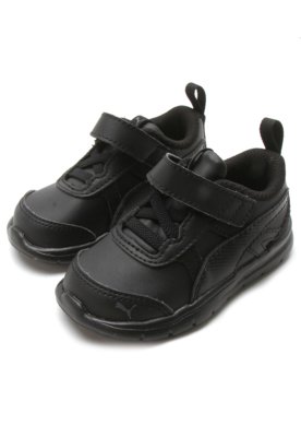 Tênis Puma Menino Flex Essential Sl V Preto Menor preço em Tênis Puma Menino Flex Essential Sl V Preto