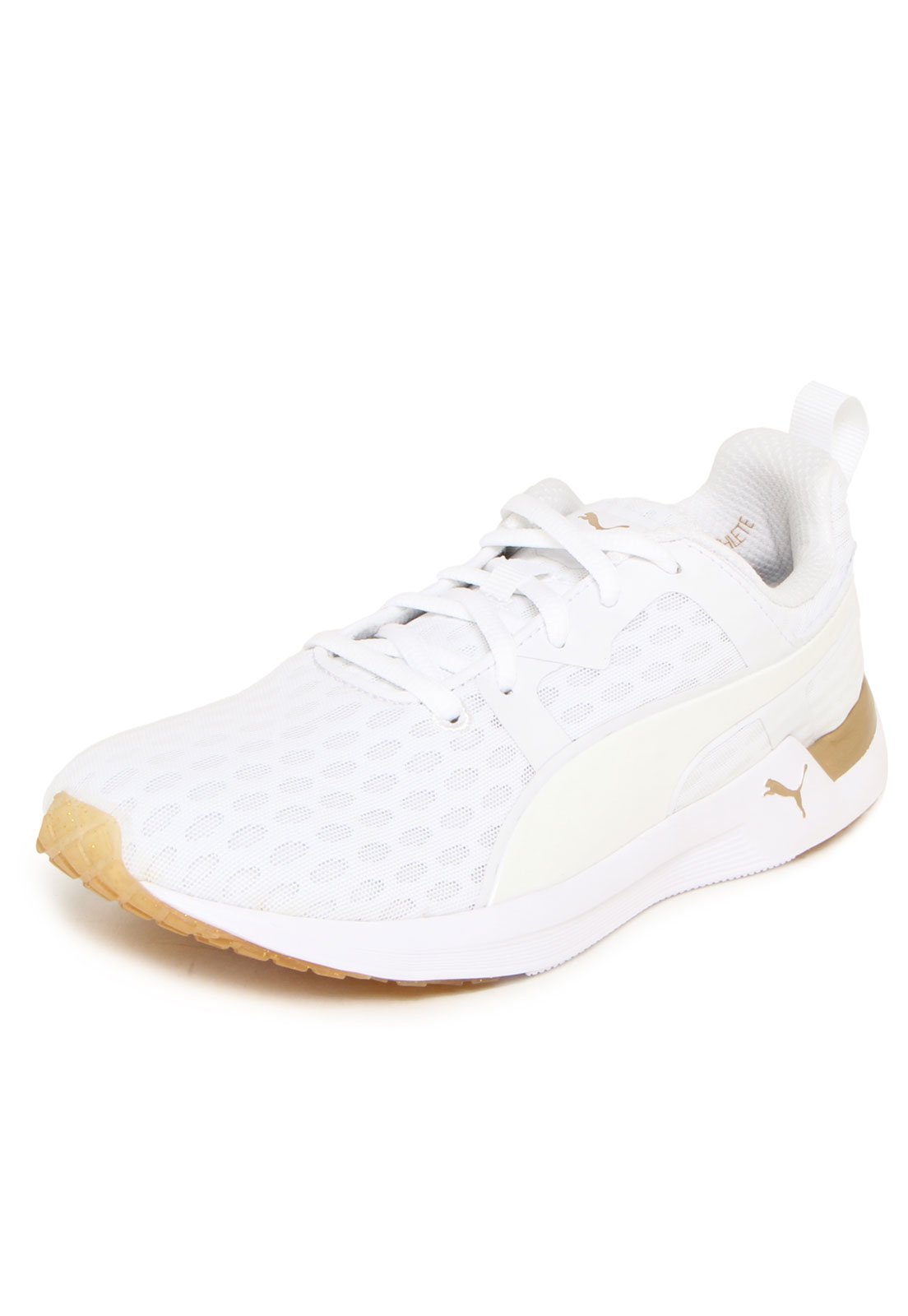 T nis Puma Pulse XT V2 Gold WNS Branco Dourado Compre Agora