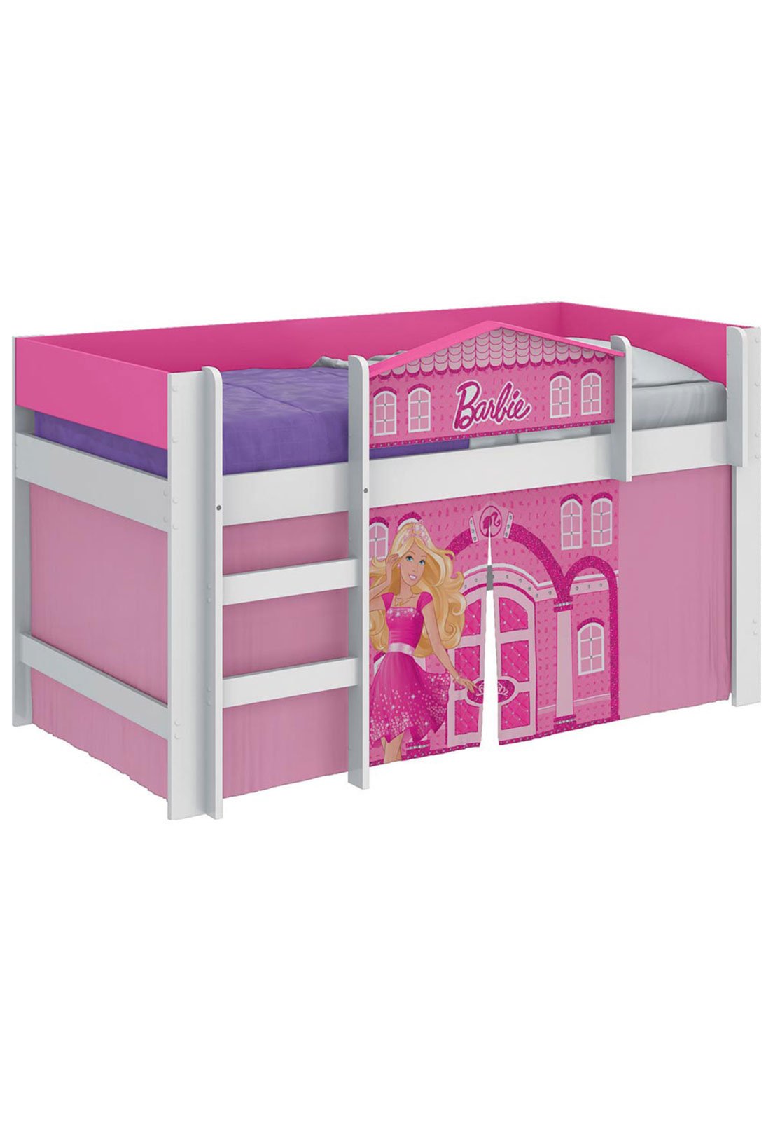 Cama Solteiro Barbie Plus - Pura Magia - Rosa